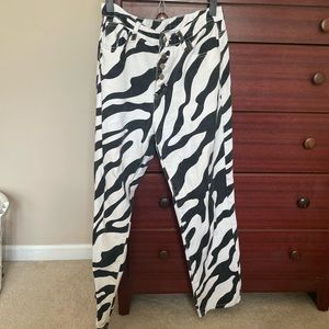 Zebra Pattern Pants